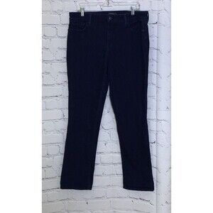 NYDJ Women's 16 Jeans Sheri Slim Straight Leg Stretch Blue Denim